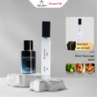 Tinh dầu nước hoa Nam Dior Sauvage EDP 10ml chính hãng Très Bien hương Hương ambroxan phóng khoáng