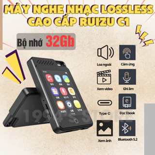  Bản 2026 Máy Nghe Nhạc Ruizu C1 Lossless - Bộ nhớ 32Gb - Bluetooth 5.2 - Cảm ứng - Loa nghe lớn nghe nhạc xem phim... 
