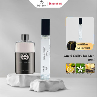 Tinh dầu nước hoa Nam Gucci Guilty 10ml chính hãng Très Bien hương Chanh vàng amalfi sang trọng