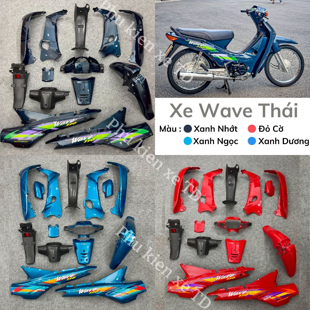 Bộ Dàn Áo TD Wave Thái - Wave Nhỏ Cao Cấp [Tặng Tem 3 Lớp] Bộ Nhựa Wave 110 Nhựa Dẻo Nguyên Sinh