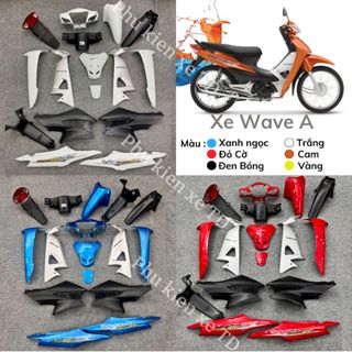 Dàn Áo Wave 100, Wave Lớn Cao Cấp [Tặng Tem 3 Lớp] Bộ Nhựa Wave Rs Đời 2006-2016 Bộ Áo Xe Wave Alpha