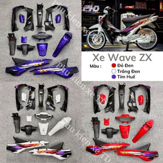 Dàn Áo Wave Nhỏ - Wave ZX TD Cao Cấp [Tặng Tem 3 Lớp] Bộ Áo Wave 100 ZX - Dàn Nhựa Xe Wave Anpha