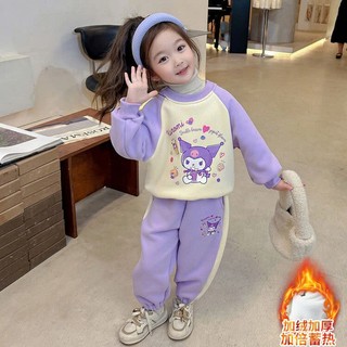  Set bộ đồ bộ quần áo thu đông dành cho bé gái mẫu hoạt hình KUROMI từ 9-45kg thiết kế theo phong cách Hàn Quốc. 