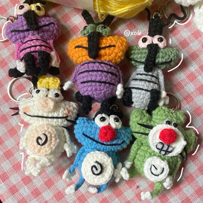 Móc khoá len Oggy và những chú gián