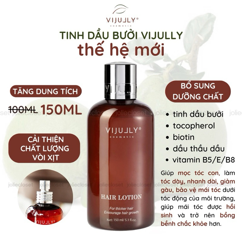 Xịt dưỡng tóc tinh dầu bưởi Vijuly 150ml