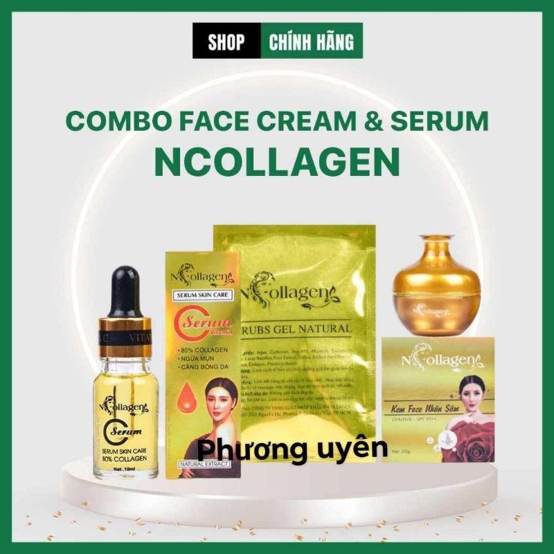 COMBO KEM SÂM +SERUM NCOLLAGEN (tặng tẩy tế bào )