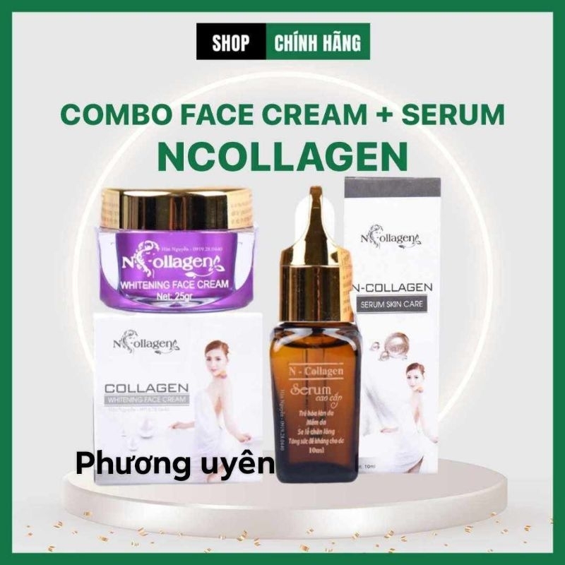 COMBO FACE tím mụn +Serum đen 10ml ncollagen