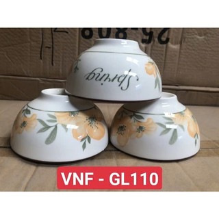Combo 6 chén sứ chén cơm trắng / chén cơm hoa văn nhiều mẫu