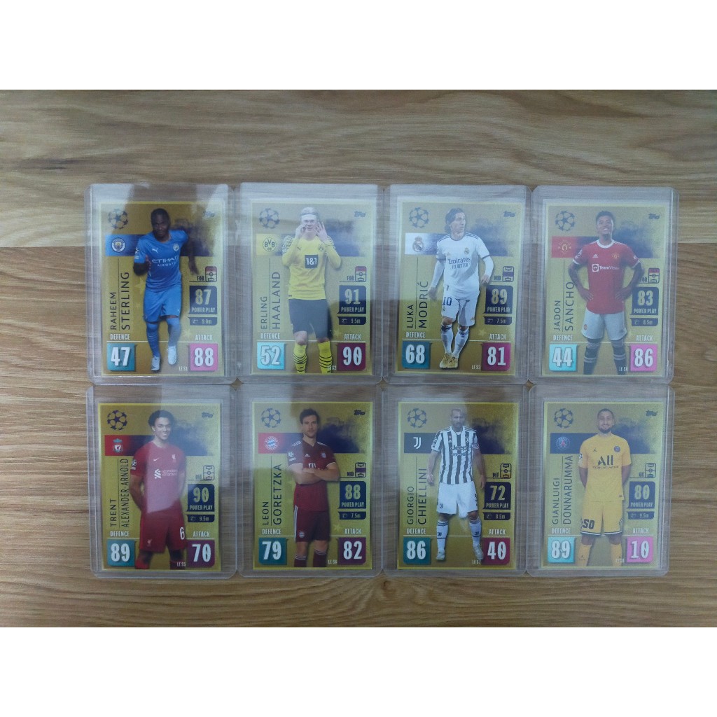 Thẻ Bóng Đá Topps Match Attax 21/22 Full set 8 thẻ Gold Limited Edition ( Manchester United - Mu - M