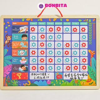 Bảng Khen Thưởng Nam Châm Cho Bé Kỷ Luật Các Ngày - Bé Ngoan Cả Tuần