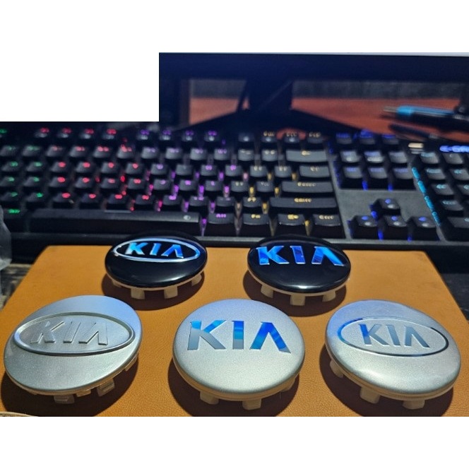 Logo chụp mâm, ốp lazang bánh xe Kia Morning, Picanto, Cerato, Rio, Carens, Sorento, Sedona, Rondo, 