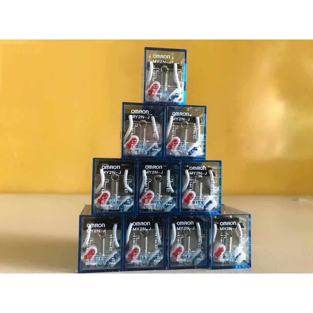Rơ le trung gian omron 8 chân, 14 chân - rơ le kiếng MY2N-J, MY4N-J ( Không kèm đế )