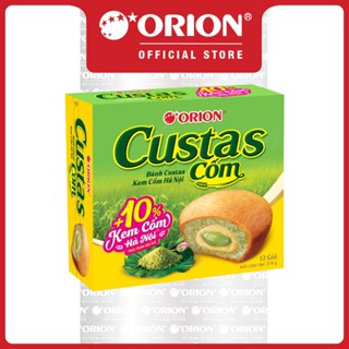 Hộp 12 gói bánh Orion Custas 12P vị cốm Hà Nội (279G)