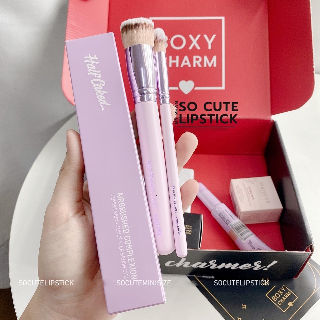 Set 2 Cọ Half Caked Airbushed Complexion Duo (Cọ Nền và Cọ Che Khuyết Điểm)