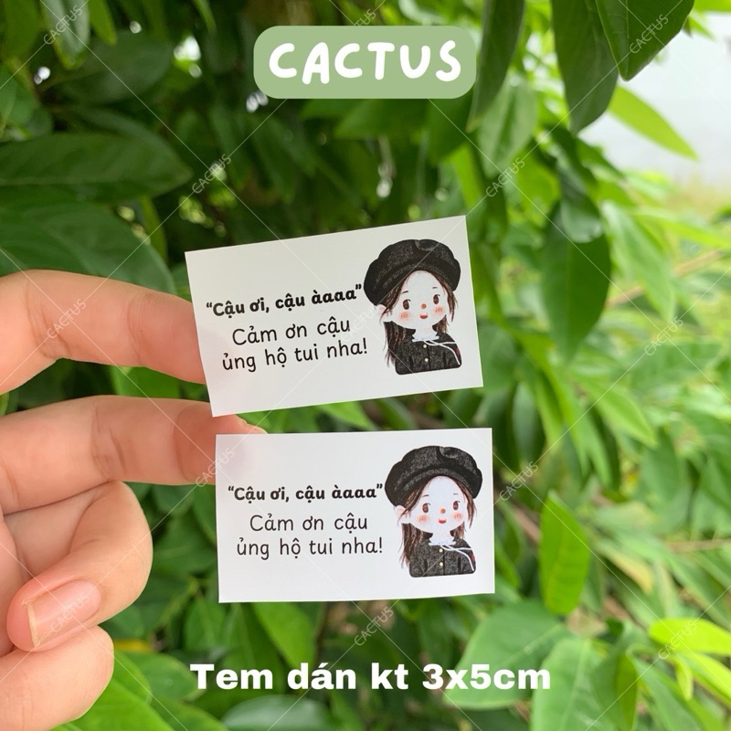[ Sẵn ] Set 350 tem dán hộp, tem dán cute, tem dán cảm ơn size nhỏ