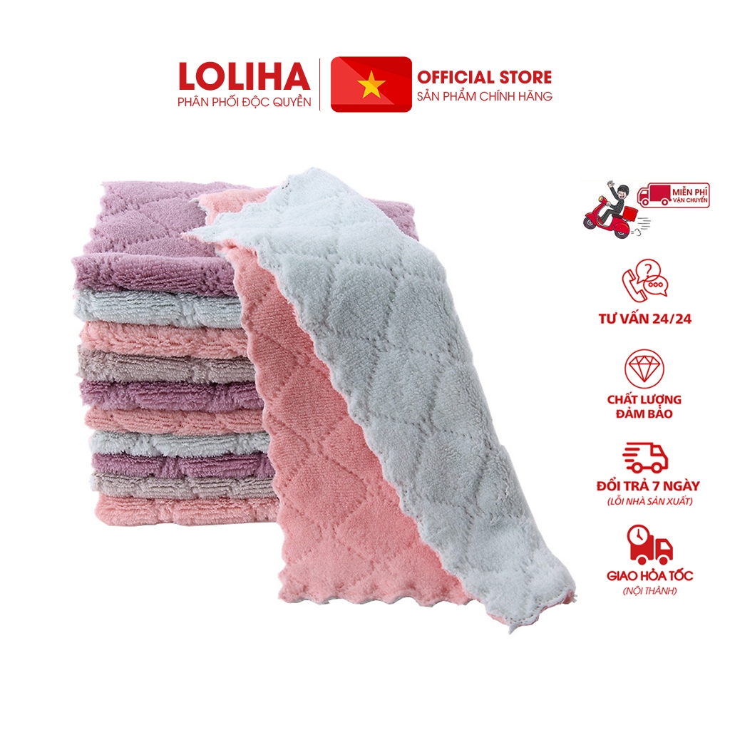 📛FREESHIP📛 Combo 5 Set 10 khăn lau đa năng 2 mặt