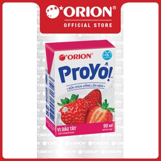 Thùng 48 hộp Sữa Chua Uống ORION ProYo vị Dâu Tây 90ML