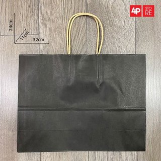 10 TÚI KRAFT ĐEN 32X24X11CM [ NGANGxCAOxHÔNG ] - HỎA TỐC