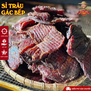 (BÁN SỈ) Thịt Trâu Gác Bếp Giá Sỉ Tặng Chẩm Chéo Đóng Gói Tem Mác Theo Yêu Cầu, Thịt Trâu Khô Chuẩn