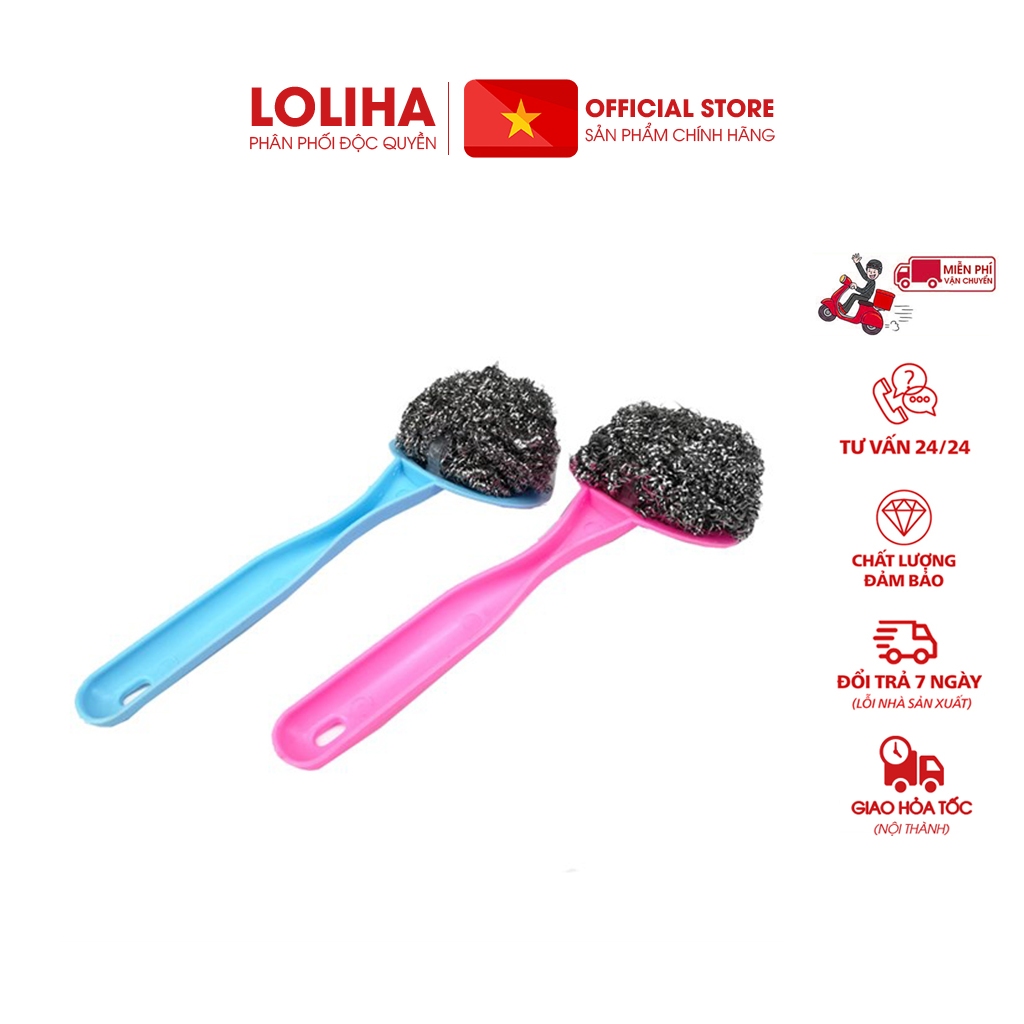 📛FREESHIP📛 Combo 5 Dụng cụ cọ xoong, nồi có tay cầm tiện dụng
