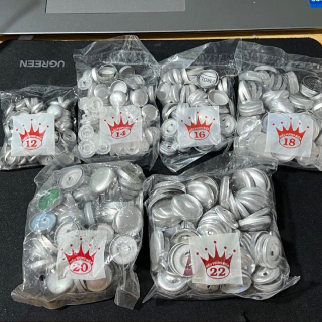 gói 50c nút nhôm ,phôi dùng làm nút bọc vải/ cúc bọc vải