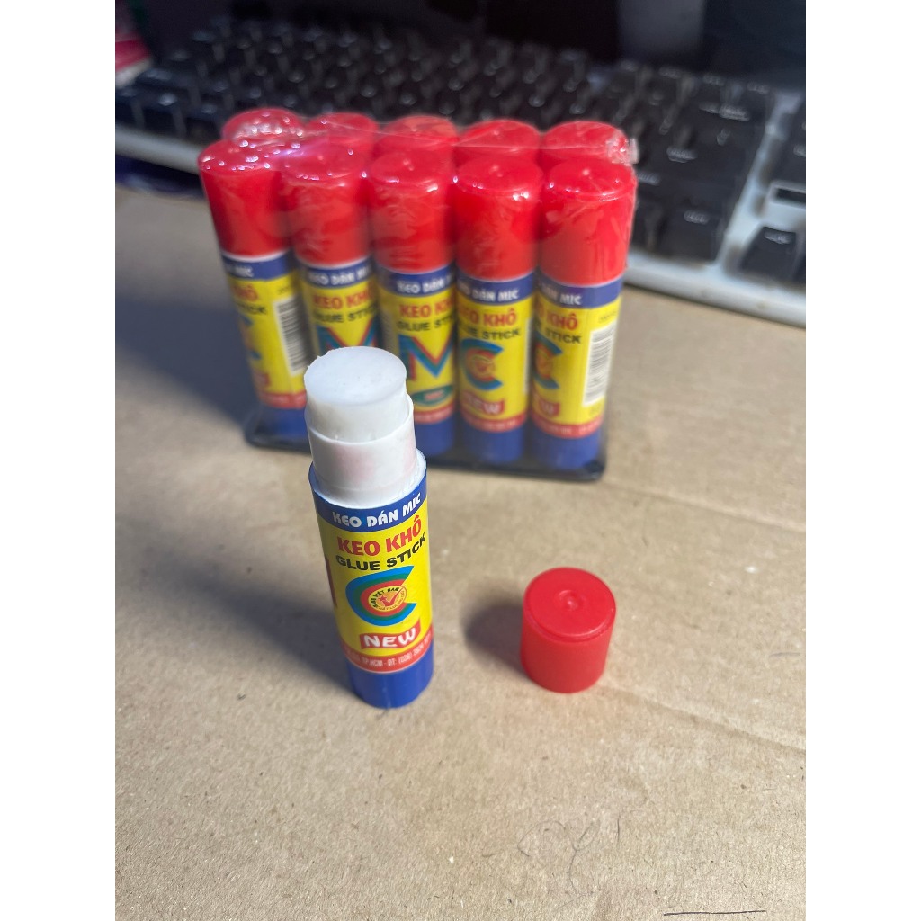 Vỉ 10 Lọ Hồ Khô Mic Dán Giấy