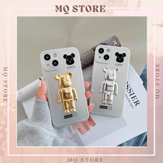 Ốp lưng iPhone gấu BearBrick kiêm giá đỡ điện thoại 7p,8p,X,Xs,XsMax, 11,11Pro Max,12Promax,13,13ProMax