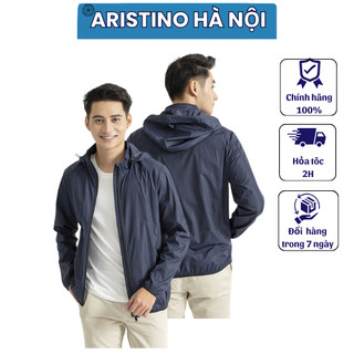   CÒN XL- XXL XẢ LỖ  Áo khoác gió nam ARISTINO một lớp CHỐNG NƯỚC mũ tháo rời TAG 950K AJK002W9 