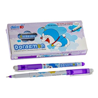   MUA SỈ GIẢM 10%  Bút mực lông kim dạ kim FL-04 DO  Doraemon  tím  1 Hộp = 10 Cây  