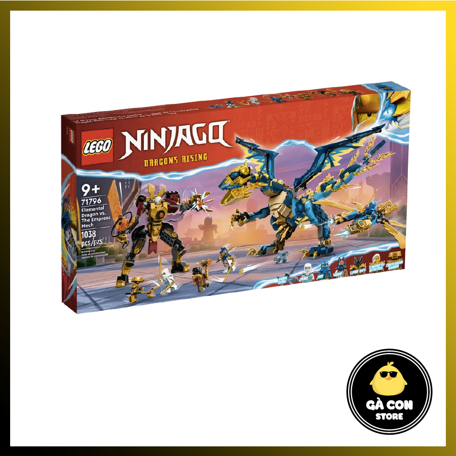 Đồ chơi lắp ráp NinjaGo 71796 Elemental Dragon vs. The Empress Mech - Rồng nguyên tố vs Chiến giáp ( Hàng  có sẵn )