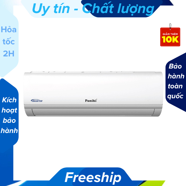 [Freeship + Nhận lắp đặt ở HN] Điều hòa Funiki 12000BTU 2 chiều inverter HIH12TMU