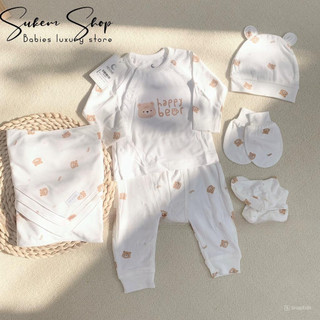 Set sơ sinh Moon chất petit mềm cho bé sơ sinh