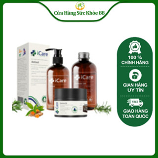 Bộ Sản Phẩm iCare Pharma Dermato Ezema 50 Dầu Gội Sạch Gàu Antisol | Hỗ Trợ Trị Gàu Ngứa Nấm Da Đầu Lâu Nă 