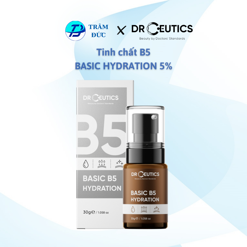 DRCEUTICS Tinh Chất B5 Basic Hydration 5% DrCeutics Cho Da Dầu Mụn (30ml) Dr.Ceutics