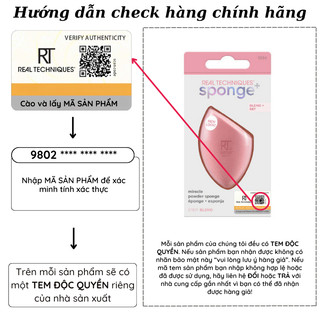 Mút Phủ Phấn Real Techniques Miracle Powder Sponge Màu Hồng