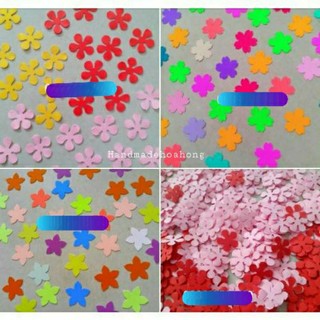1 SET HOA GIẤY 5 CÁNH / HOA MAI / HOA ĐÀO  2.3cm, 1.5cm - Dùng trang trí thiệp 8/3, thiệp sinh nhật.