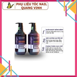 (hàng chính hãng) gội xả lusstaly collagen 500ml