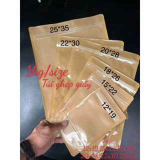 [1kg/size] - túi zipper 1 mặt giấy 1 mặt trong