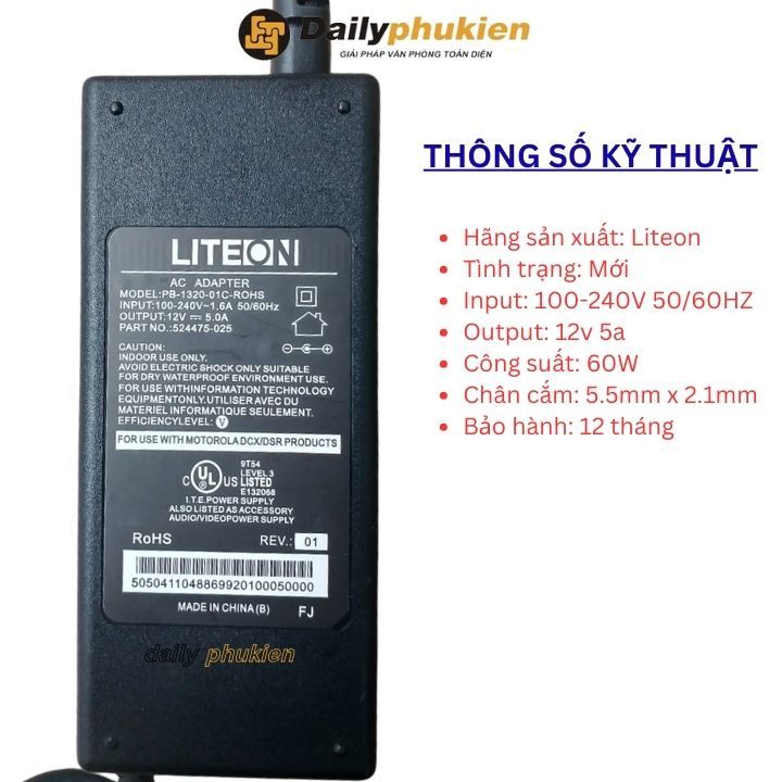 Adapter nguồn cho đàn yamaha 12v 5a