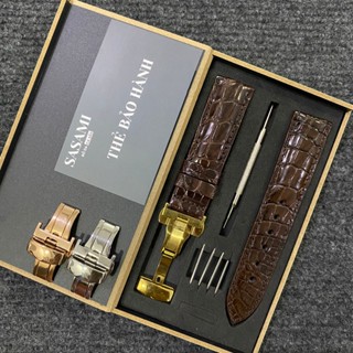 1. Dây đồng hồ CHỐT THÔNG MINH DA CÁ SẤU Vân Hạt ,Gồm : 1 Dây + 1 Khoá + 1 Cây tháo lắp