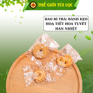 Túi đựng trà hoa, bánh kẹo PHUKIENTUILOC, Hoạ tiết Hoa tuyết - HÀN NHIỆT, Combo 100 túi