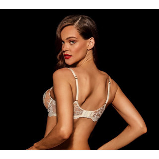 Áo lót ren thêu hoa lấp lánh không đệm có gọng bigsize hàng xuất dư Honey Birdette