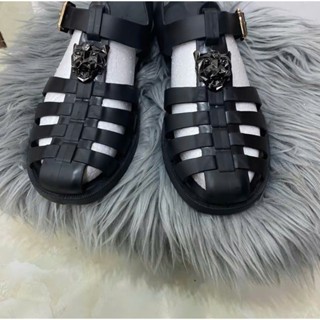 Dép rọ khuy hổ đen quai hậu chất liệu cao cấp đi êm chân mẫu mới 2024 hotrend nam nữ