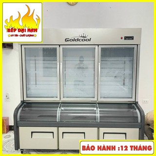 Tủ đông mát  3 chế độ trên mát giữa đông mềm dưới đông cứng, tủ trưng bày 1500 lít bảo hành 12 tháng