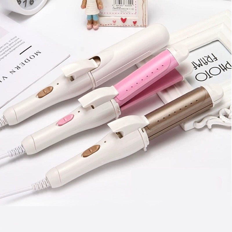 Máy uốn tóc, máy duỗi tóc tạo kiểu 2 in1 nhỏ gọn, tiện lợi có hộp đựng xinh xắn