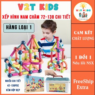 Bộ Lego Nam Châm Xếp Hình Cho Bé  Loại To đẹp, lực hút tốt - Đồ Chơi Tư Duy Cho Bé 2-6 Tuổi