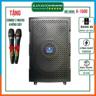 Loa Kéo 4 Tấc Bass 40 Công Suất 1500watt | KANAYO OFFICIAL STORE Tặng 2 Mic Karaoke Chống Hú Cao Cấp