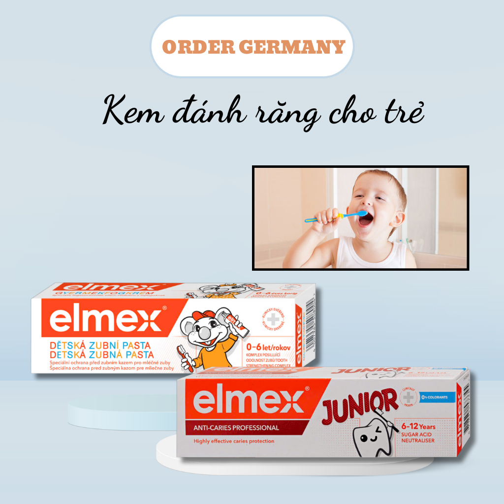 Kem đánh răng Elmex trẻ em 75ml Đức