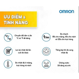 Hàng Chính Hãng Nhật Bản | Nhiệt kế điện tử OMRON MC-246 - Đo nhanh , chính xác