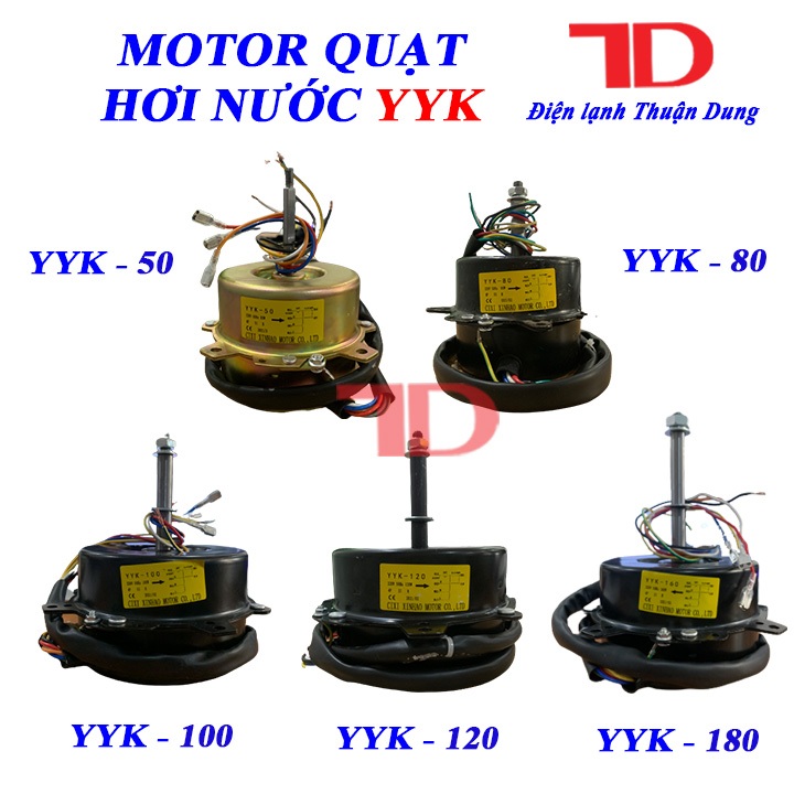 Motor quạt hơi nước các loại 50w, 80w, 100w, 120w, 160w dây đồng, động cơ quạt điều hoà hơi nước